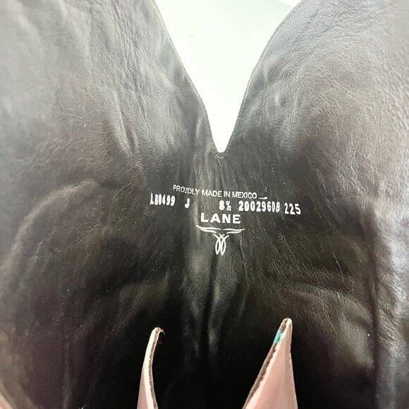 Lane LEXINGTON Over the Knee Womens Cowboy Boots 8.5 Pink Western Cowgirl Tall - Picture 13 of 16